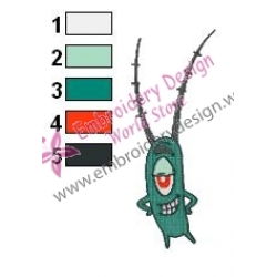 Plankton SquarePants Embroidery Design 09